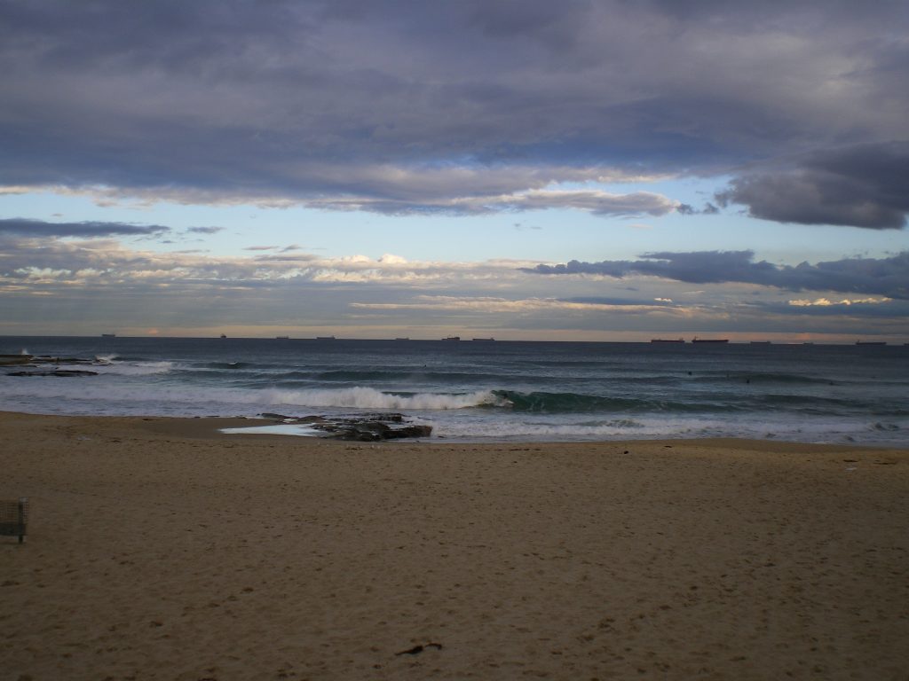 studying abroad newcastle beach calm