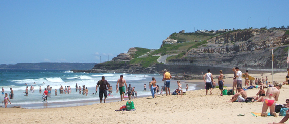 studying abroad newcastle beach day