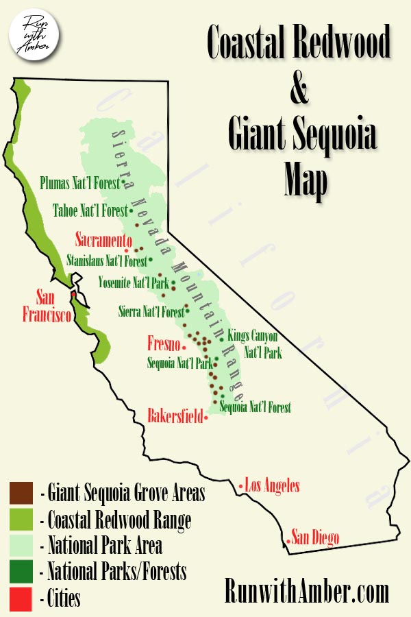 California Giant Sequoias Map