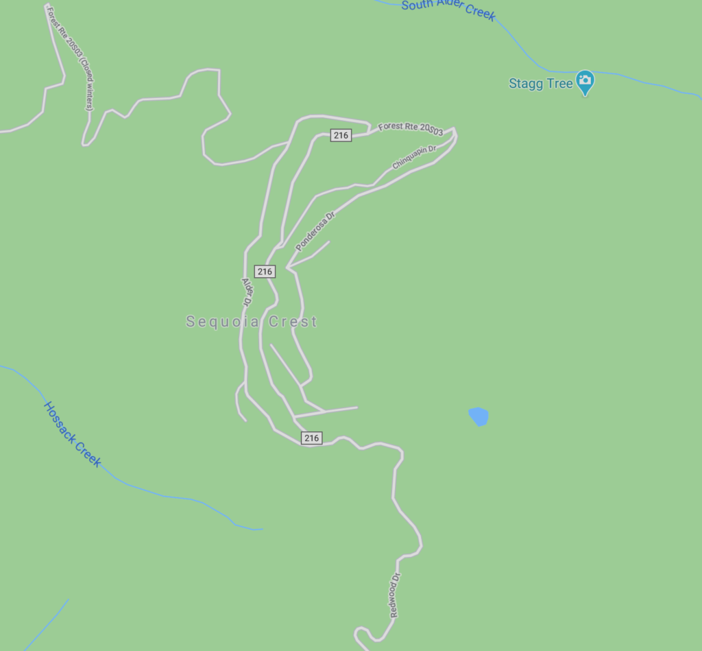 Sequoia Crest Map