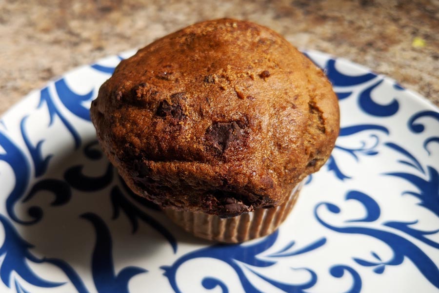 senza gluten Choc banana coffee muffin