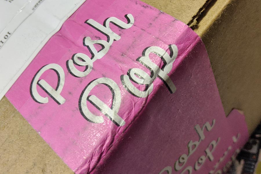 posh pop bakeshop shipping tape