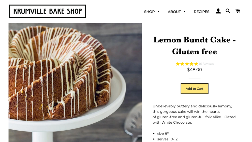 krumville Bundt cake