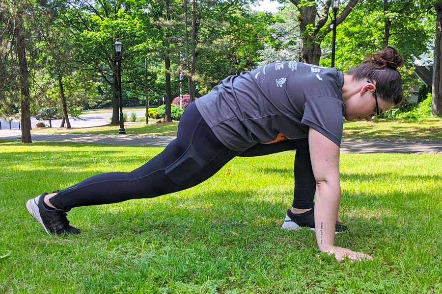 hip flexor stretch run with amber